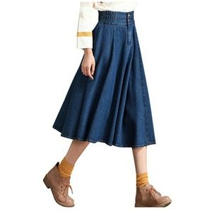 NWT Full vintage denim jean skirt